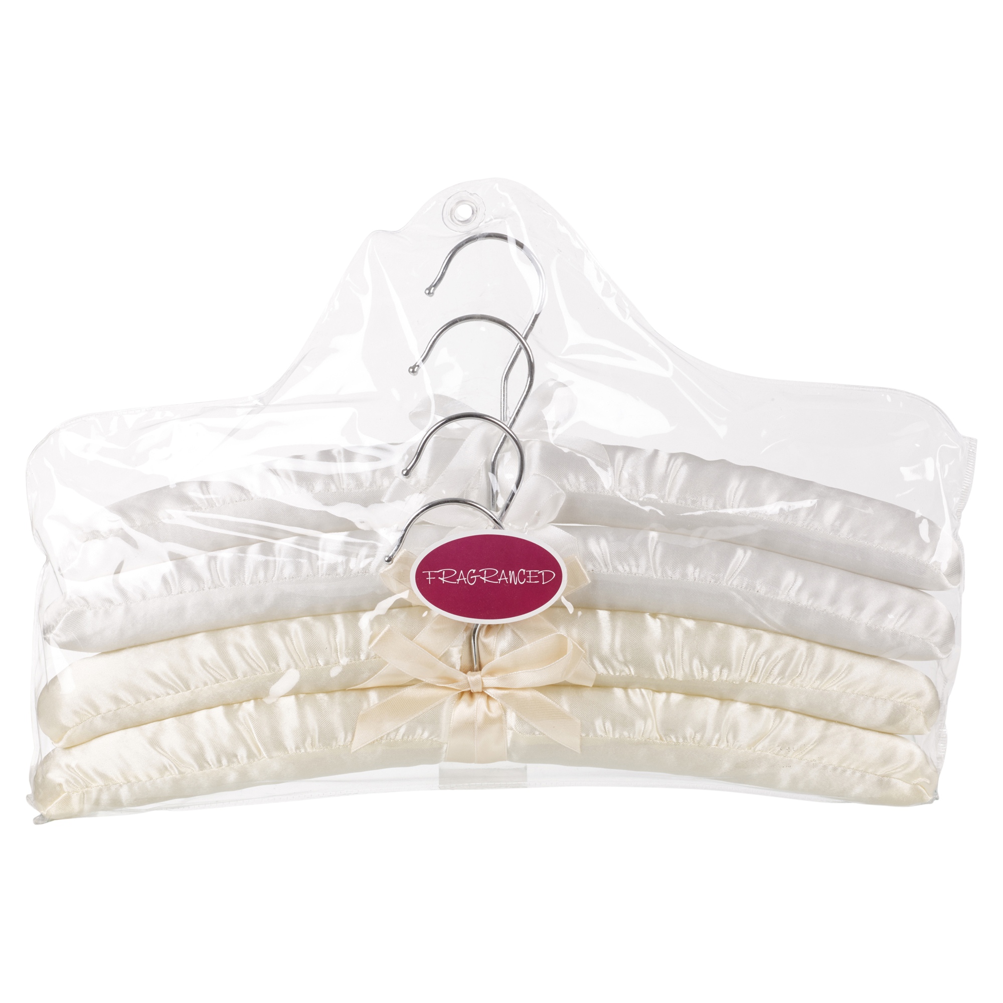 Fragranced Padded Clothes Coat Hangers Scented Satin Covered Bridal