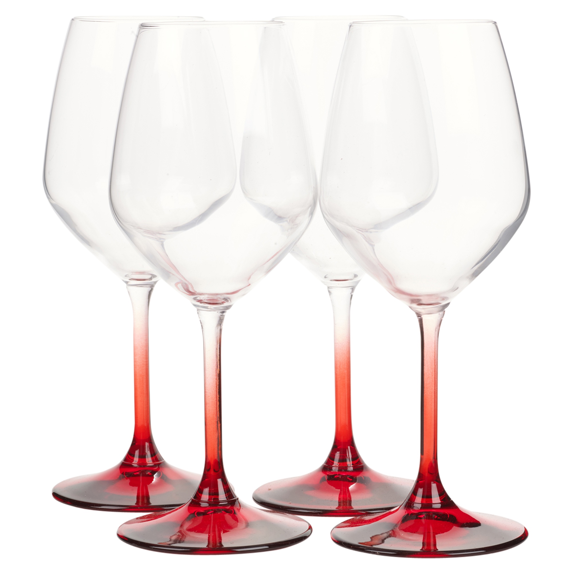 Set Of 4 Or 6 Bormioli Rocco Coloured Stem Wine Glass Dinner Gift Box