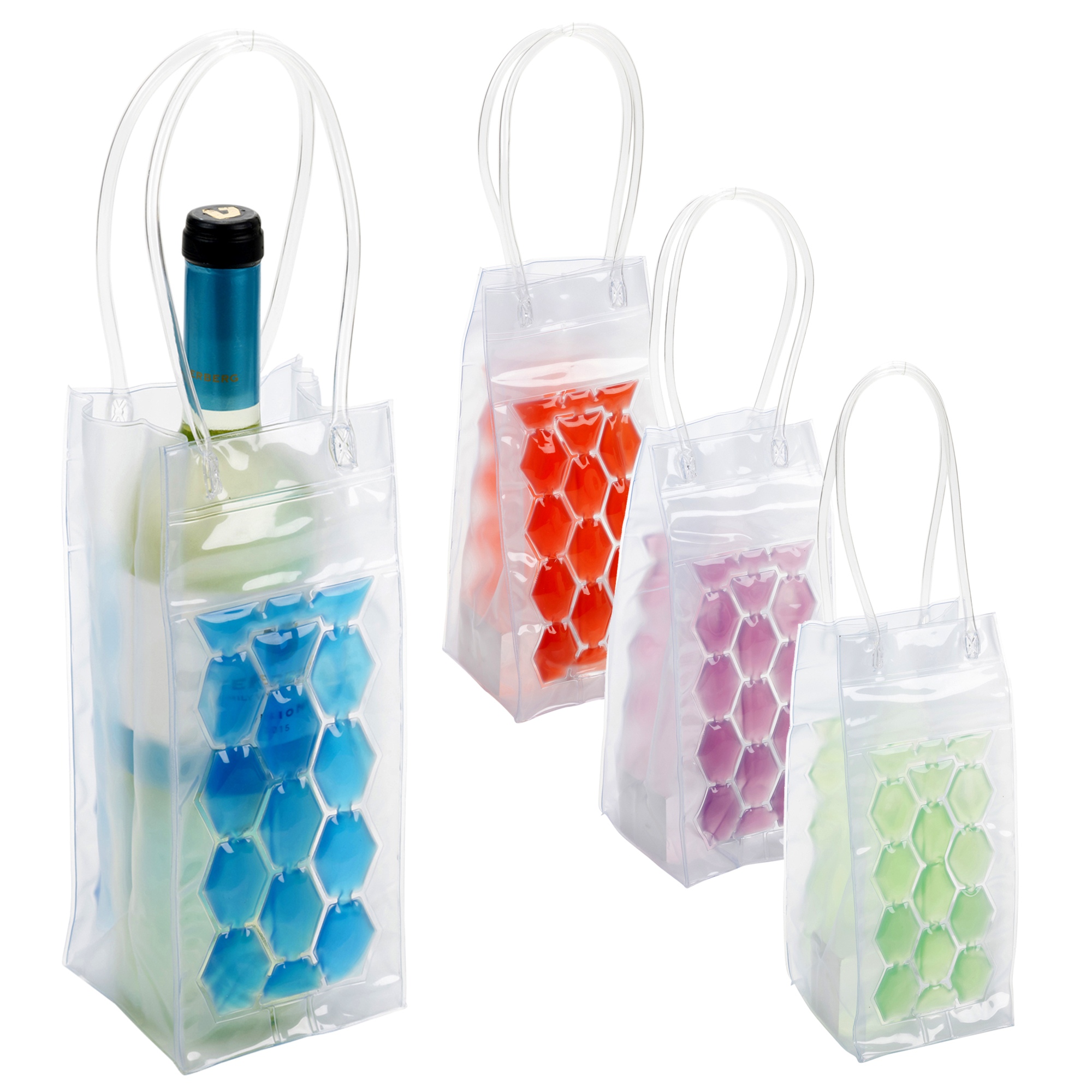 Insulated Wine Champagne Bottle Cooler Bag Gel Ice Carrier Holder With