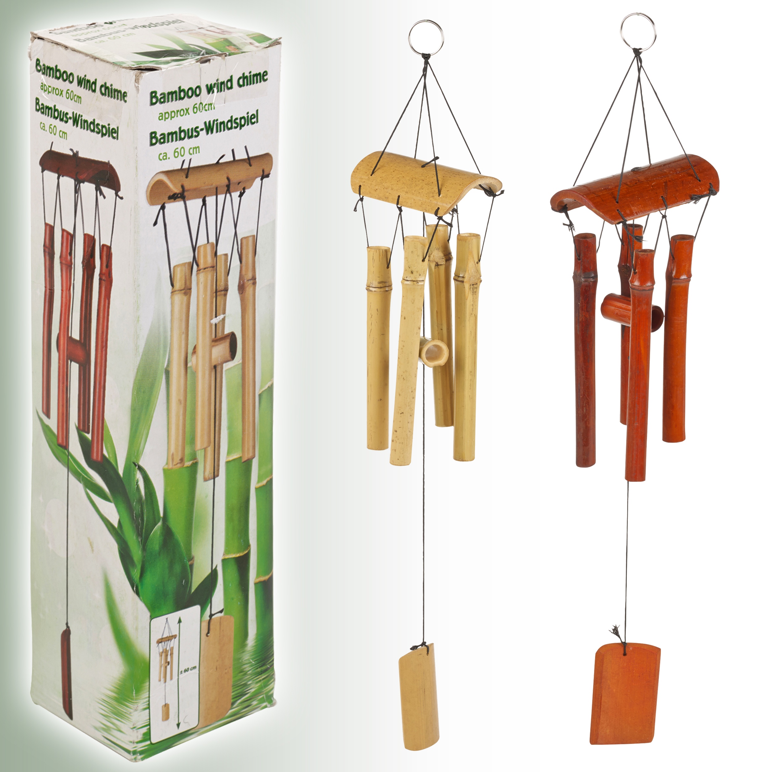 Natural Bamboo Wind Chimes Garden Hanging Windchime Porch Decoration