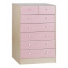 Malibu 5+2 Pink Drawer Chest [719-3453]