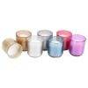 7pc Coloured Candle Set in Glasses [535197]