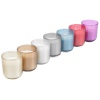 7pc Coloured Candle Set in Glasses [535197]