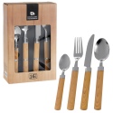 16pc Wood Look Handle Cutlery Set [249296]