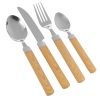 16pc Wood Look Handle Cutlery Set [249296]