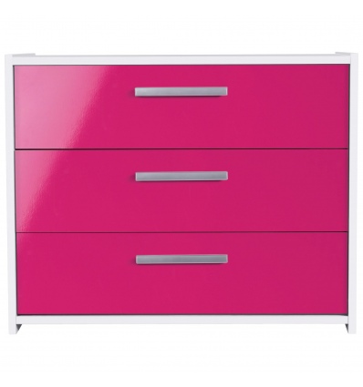 Sywell White & Pink 3 Chest of Drawers [615/5863]