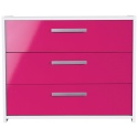 Sywell White & Pink 3 Chest of Drawers [615/5863]