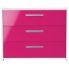 Sywell White & Pink 3 Chest of Drawers [615/5863]