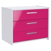 Sywell White & Pink 3 Chest of Drawers [615/5863]