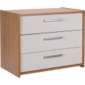 Sywell White Gloss & Beech 3 Draw Chest [643/8092]