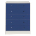 Malibu 4+2 Drawer Chest - Blue on White [166/4957]