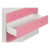 Malibu 3 Drawer Wide Chest - Pink on White [152/6734]