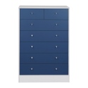 Malibu 5+2 Drawer Chest - Blue on White [157/8665]