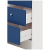 Malibu 3 Drawer Bedside Chest - Blue on White [146/5730]