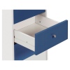 Malibu 3 Drawer Bedside Chest - Blue on White [146/5730]