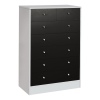 Malibu 5+2 Drawer Chest - Black on White [152/6095]