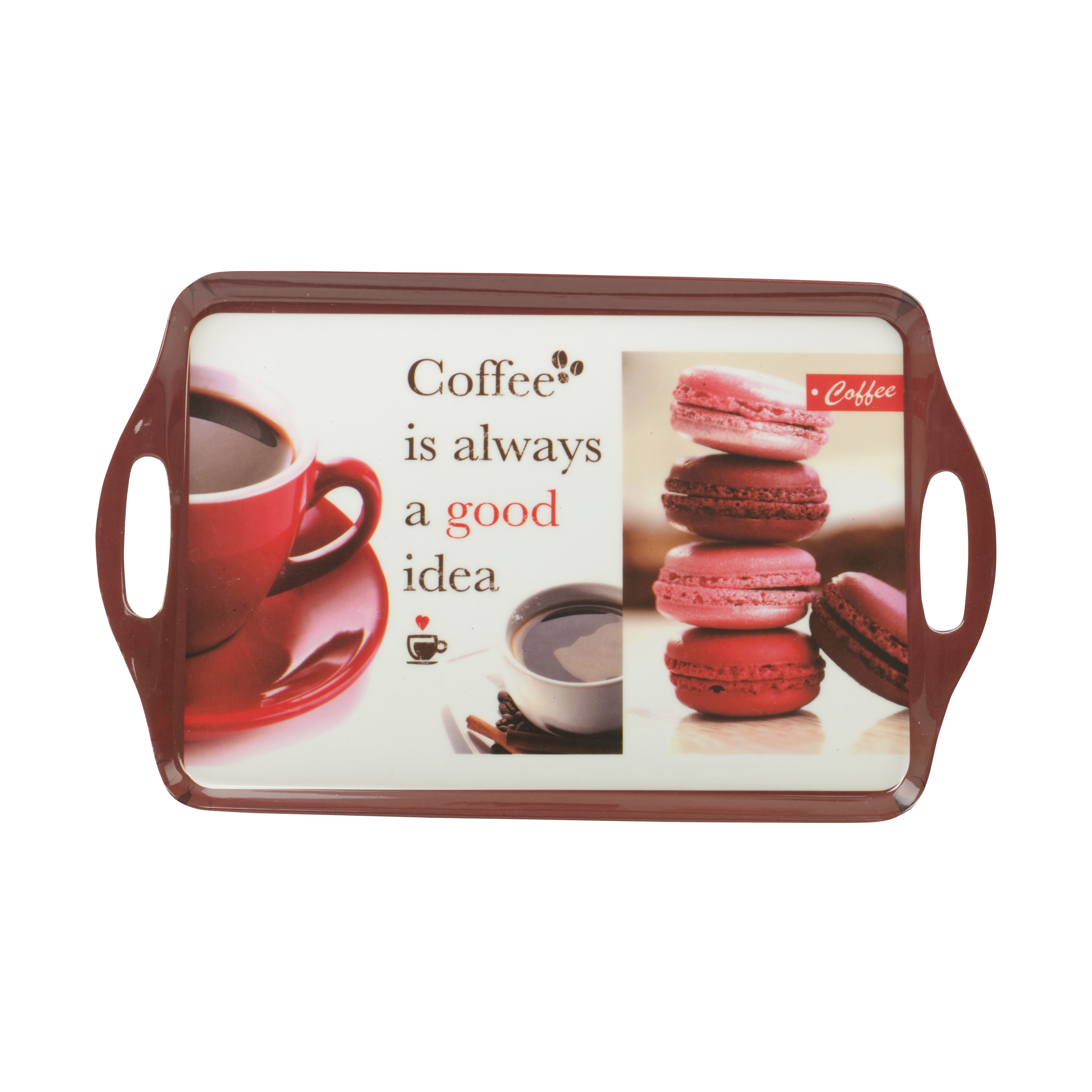 Coffee Style Melamine Serving Tea Sandwich Biscuit Snack Tray Trays ...