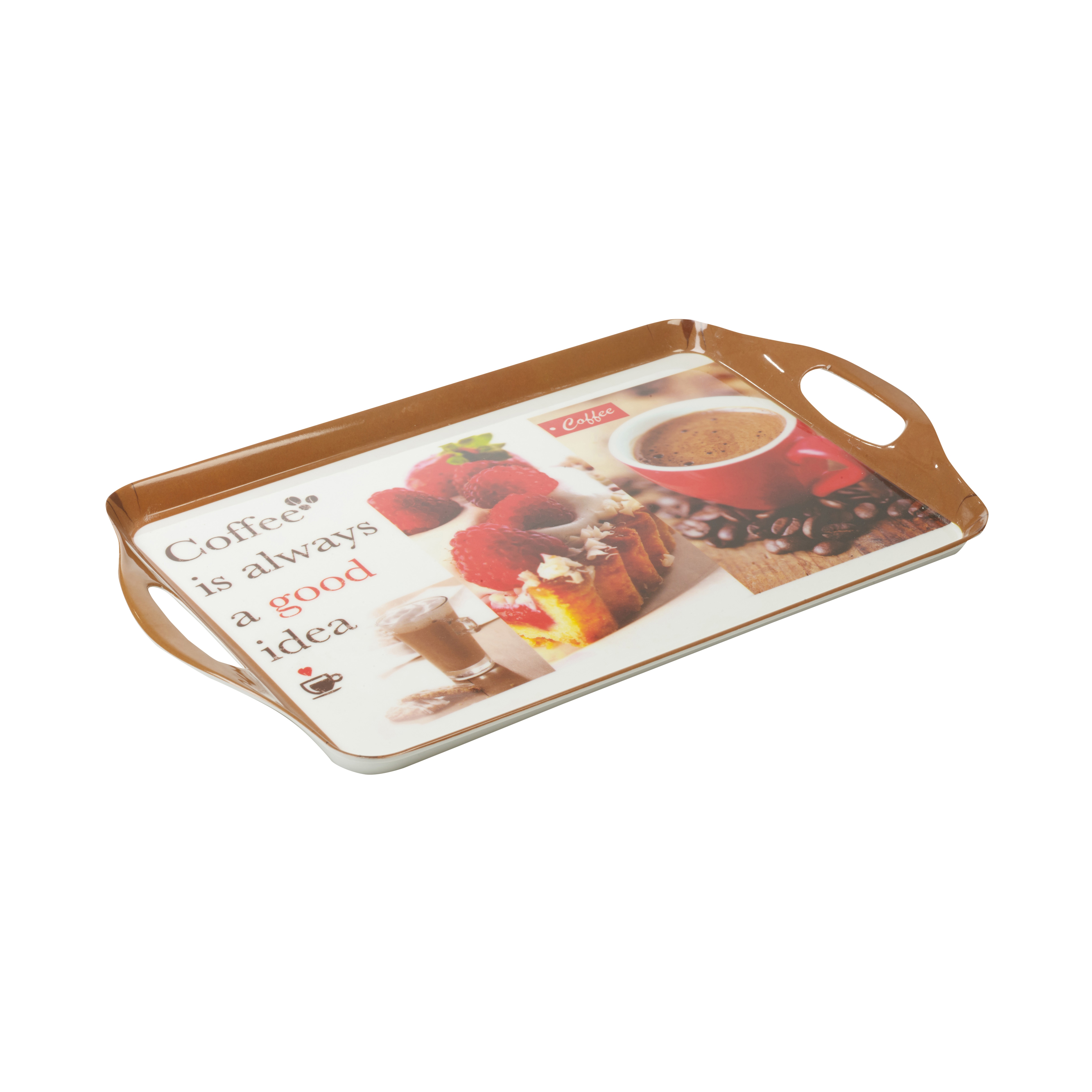 Coffee Style Melamine Serving Tea Sandwich Biscuit Snack Tray Trays ...