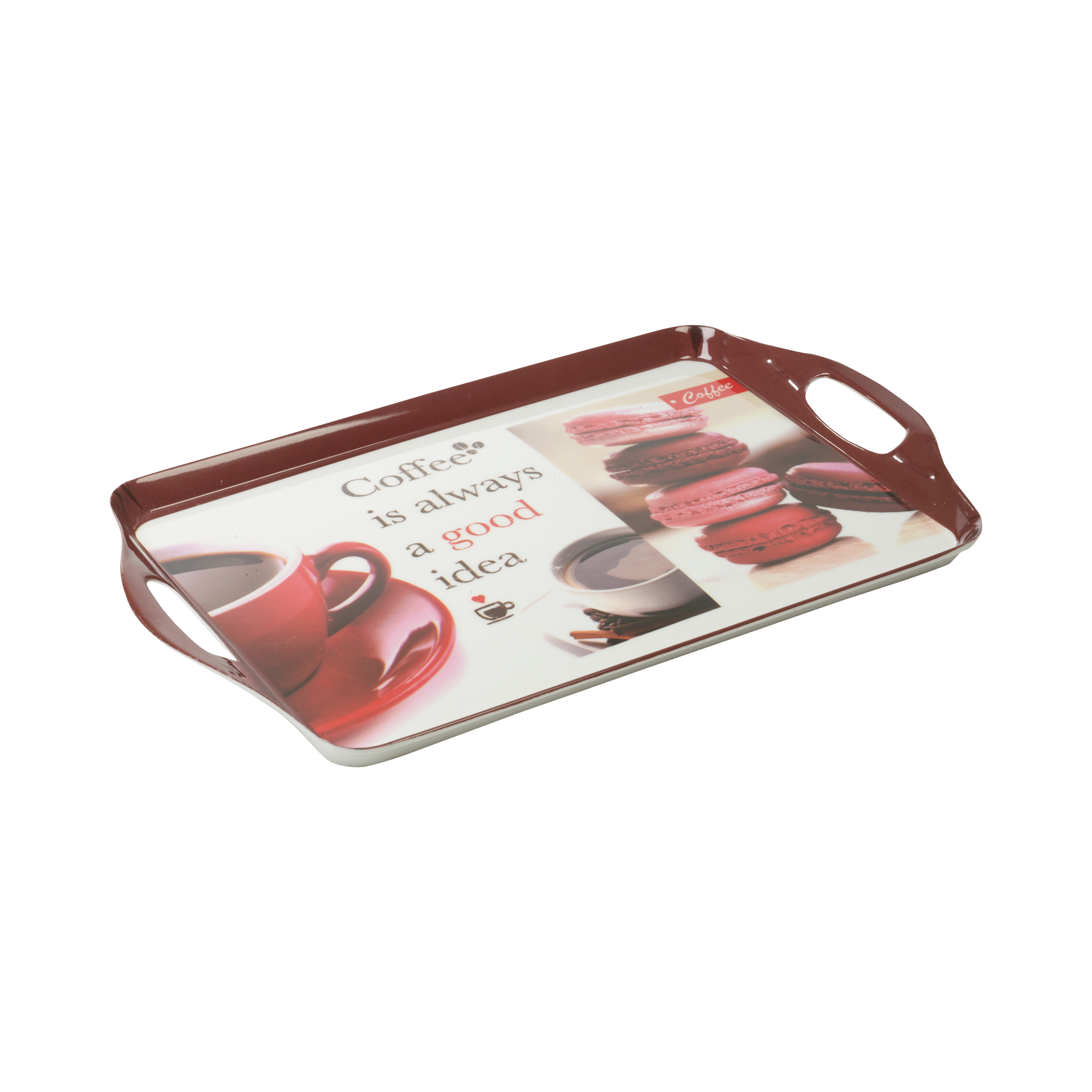 Coffee Style Melamine Serving Tea Sandwich Biscuit Snack Tray Trays ...