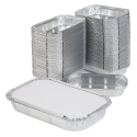 Pack of 100 Silver Baking Foil Tray 19x12cm