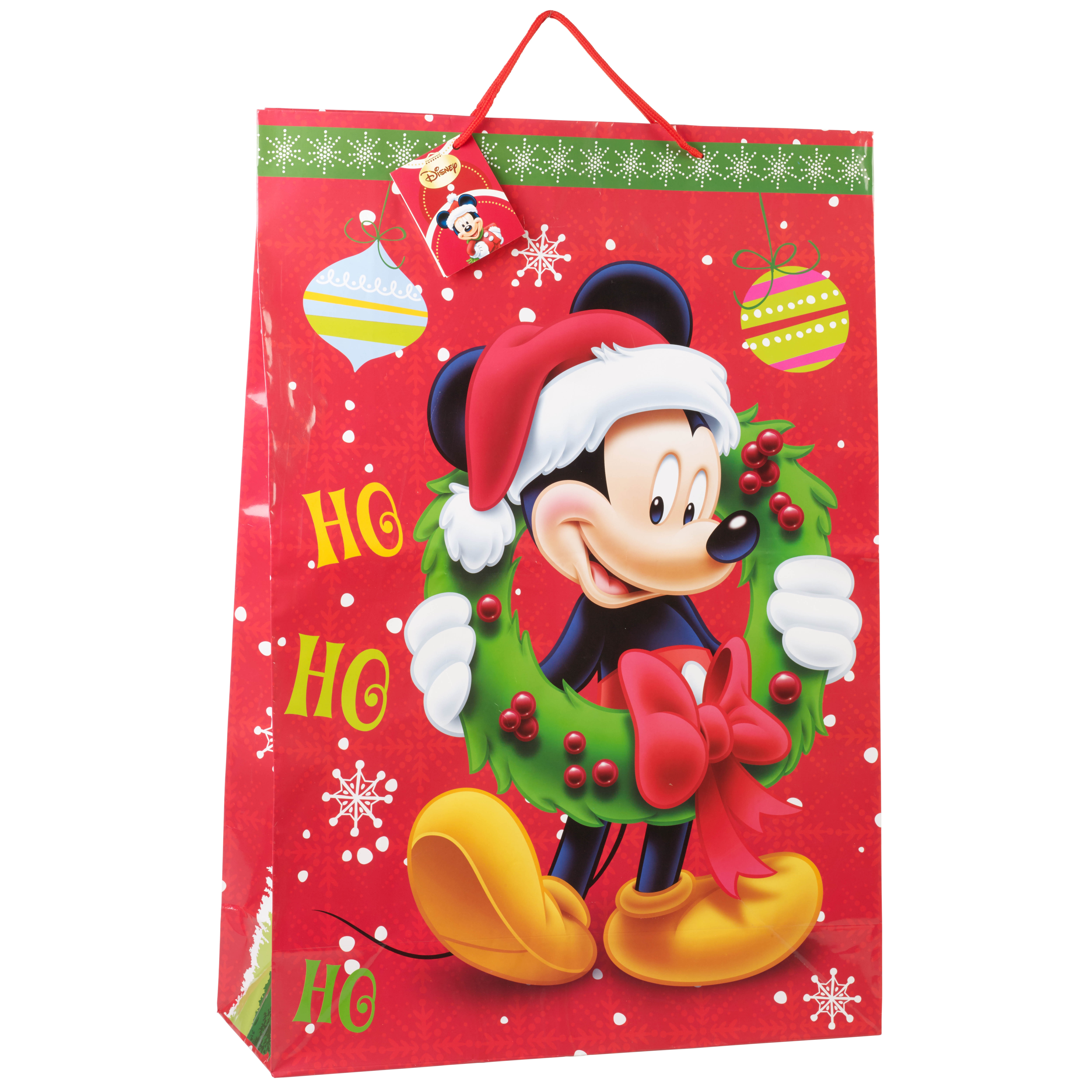 4 X Childrens Disney Themed Cartoon Christmas Xmas Paper Gift Bags Present