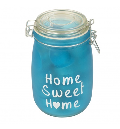 Clamp Lid Glass Storage Jar With Scented Tea Lights [946942]