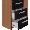 Sywell 5 Drawer 1 Door Chest - Walnut Effect and Black [1876154]