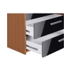 Sywell 3 Drawer Chest - Walnut Effect and Black Gloss [1717316]