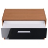 Sywell 3 Drawer Chest - Walnut Effect and Black Gloss [1717316]