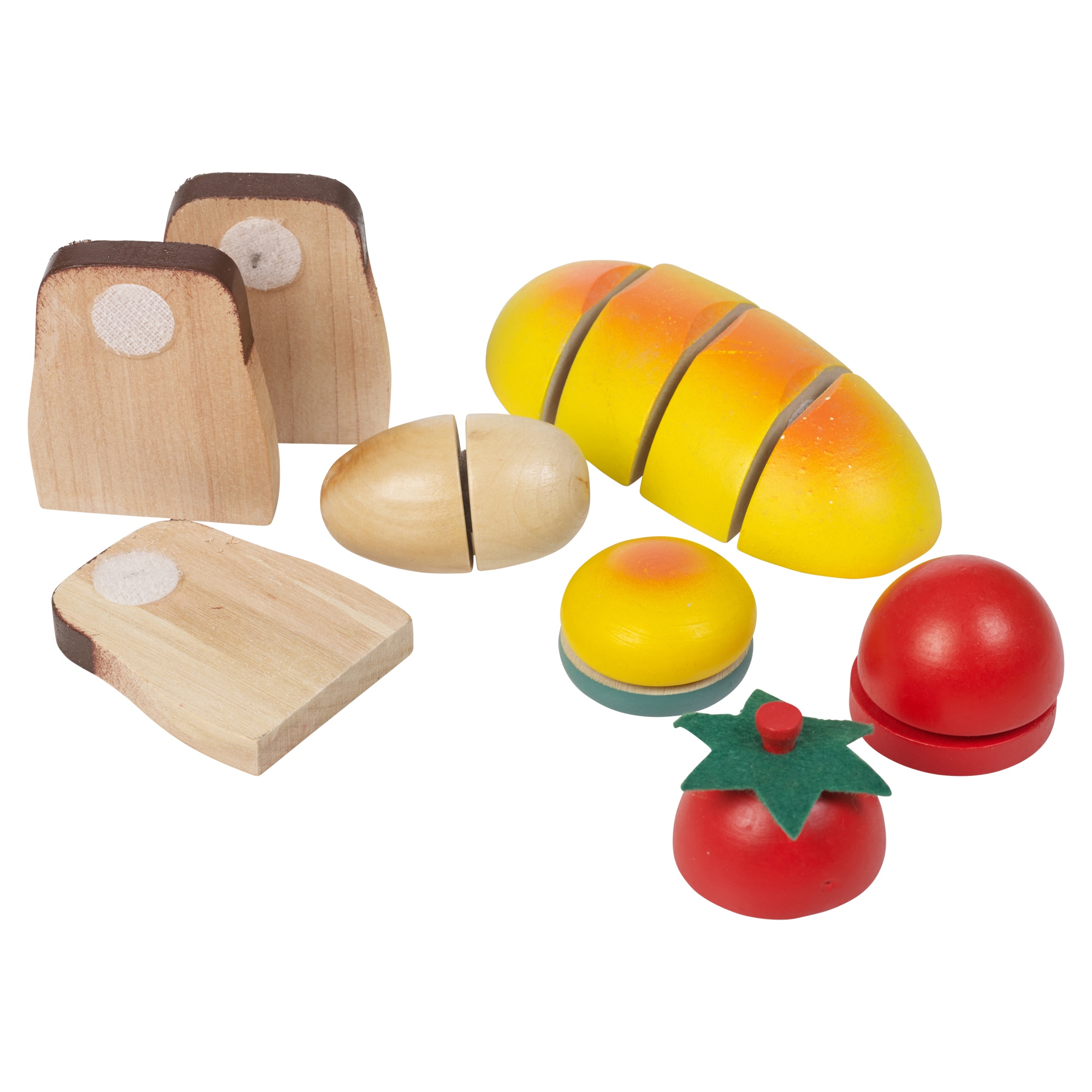 wooden food playset