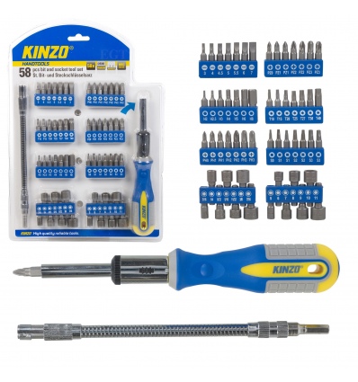 Kinzo 58pc Bit & Socket Tool Set [541983]