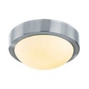 Round Brushed Chrome Ceiling Light [6754]