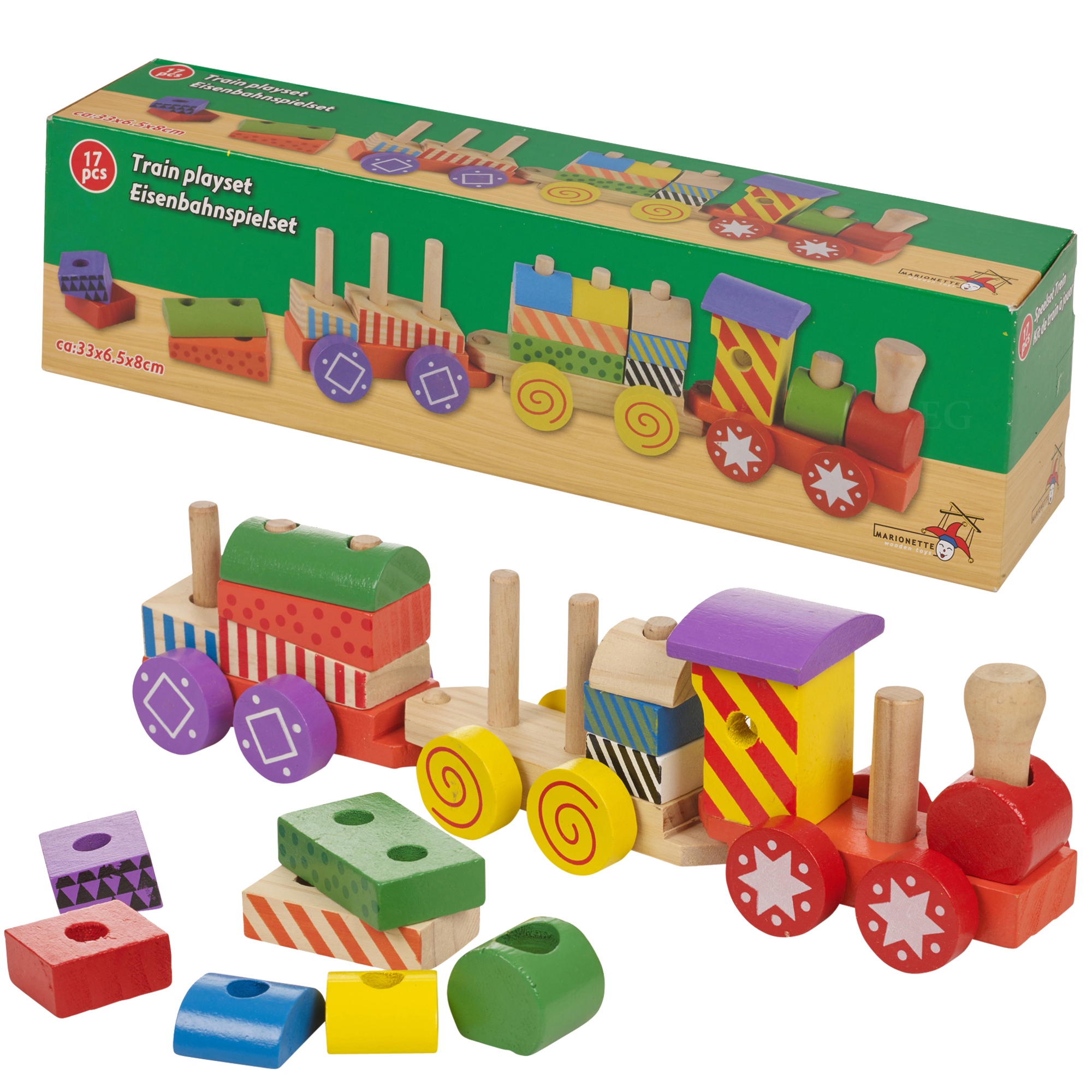 wooden train playset