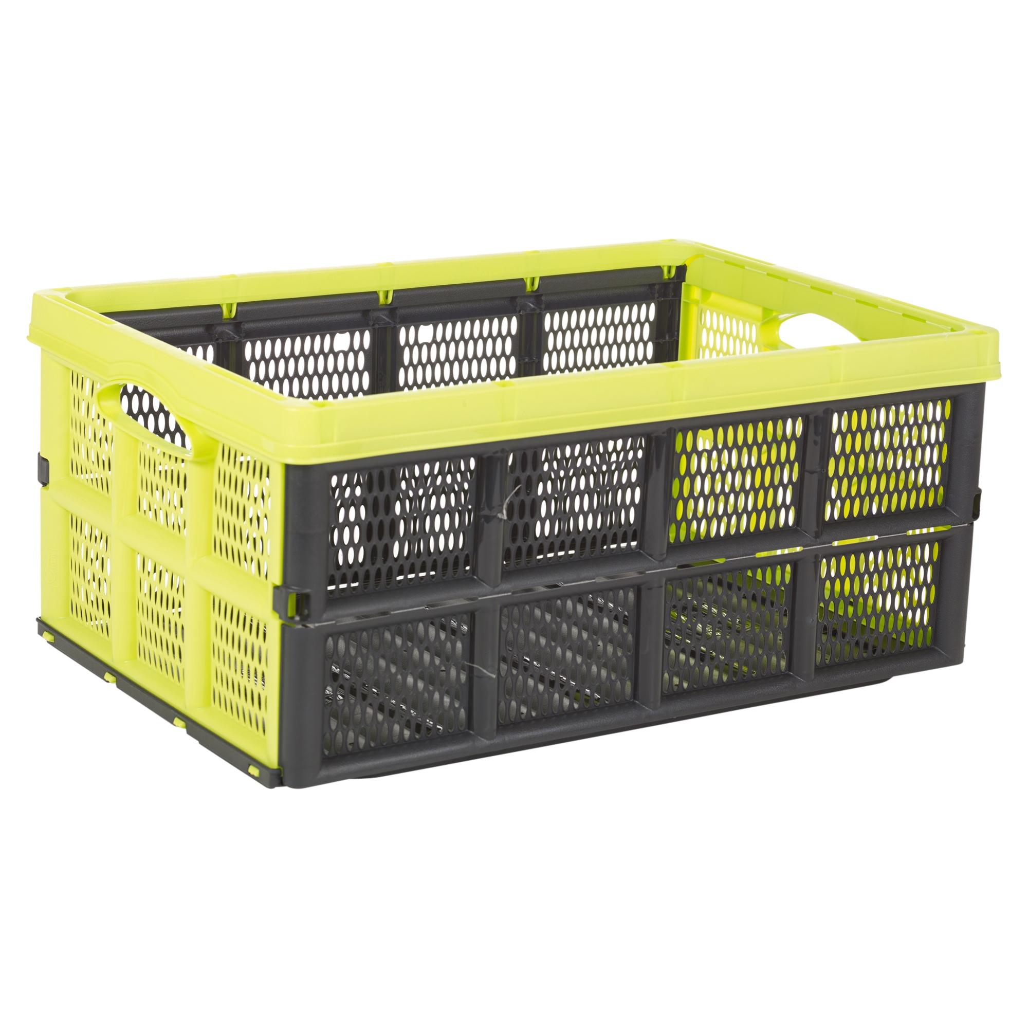 Collapsible 31 Litre Plastic Storage Crate Box Solution Home Warehouse ...