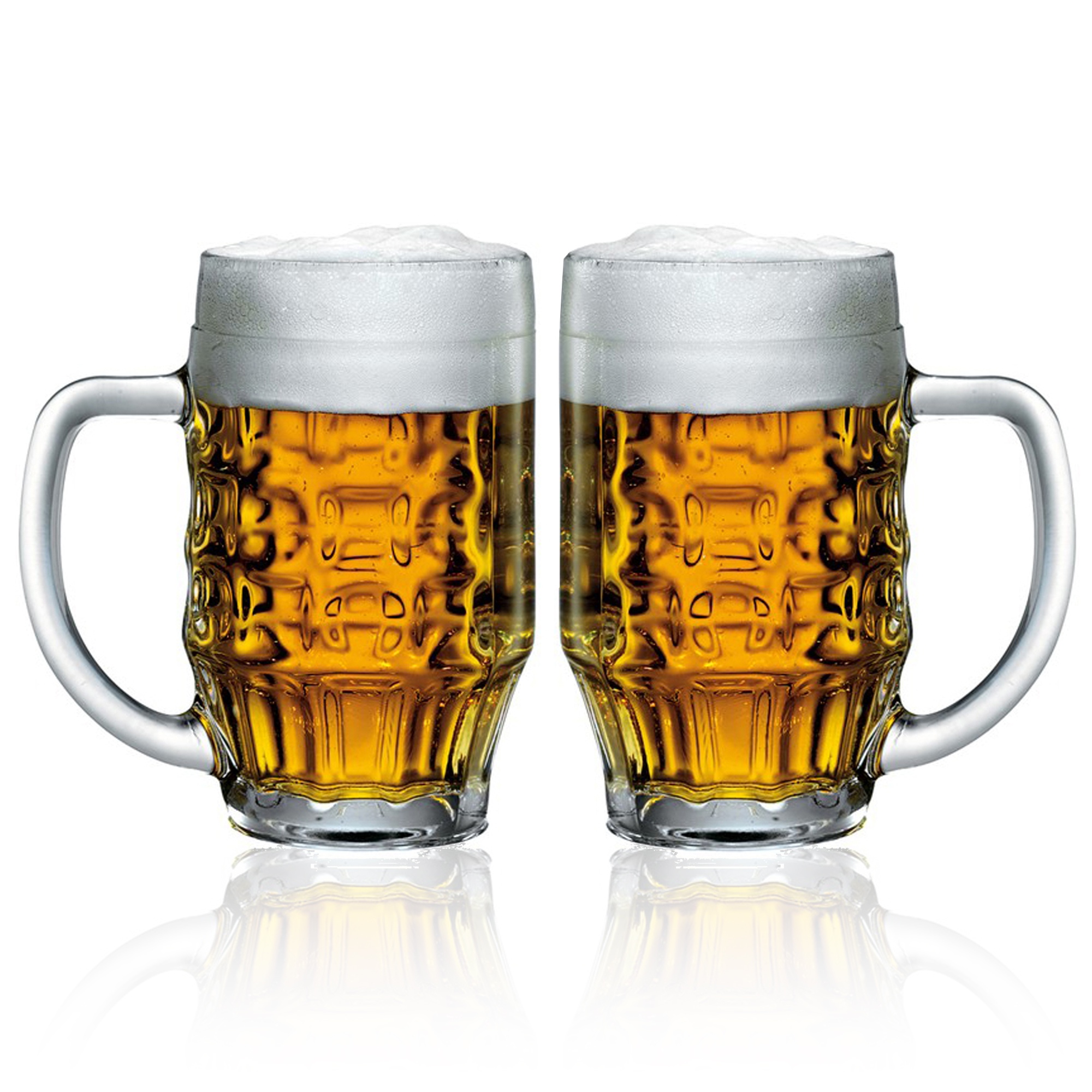 Bormioli Rocco 600ml Beer Glass Stein Tankard Glasses Dimpled Ale Mug 0 ...