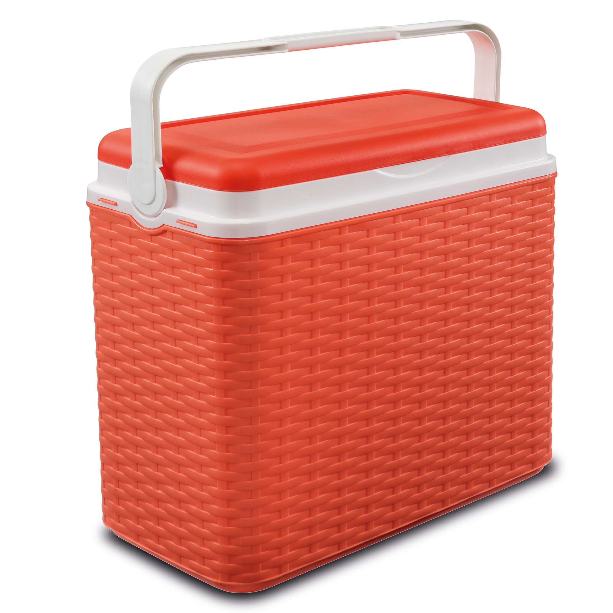Large 24 Litre Rattan Design Cooler Box Lunch Picnic Beach Cool Ice ...