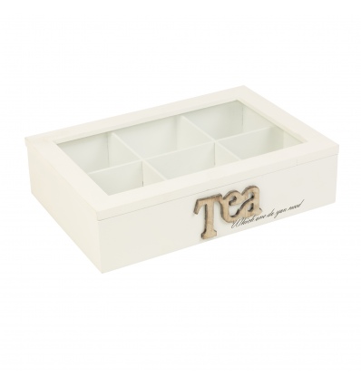 6 Section Tea Box White [577559]