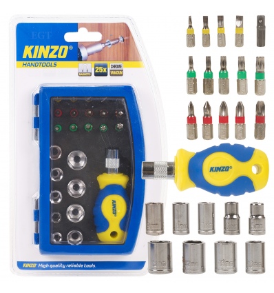 Kinzo 25pc Stubby Screwdriver Set [564159]