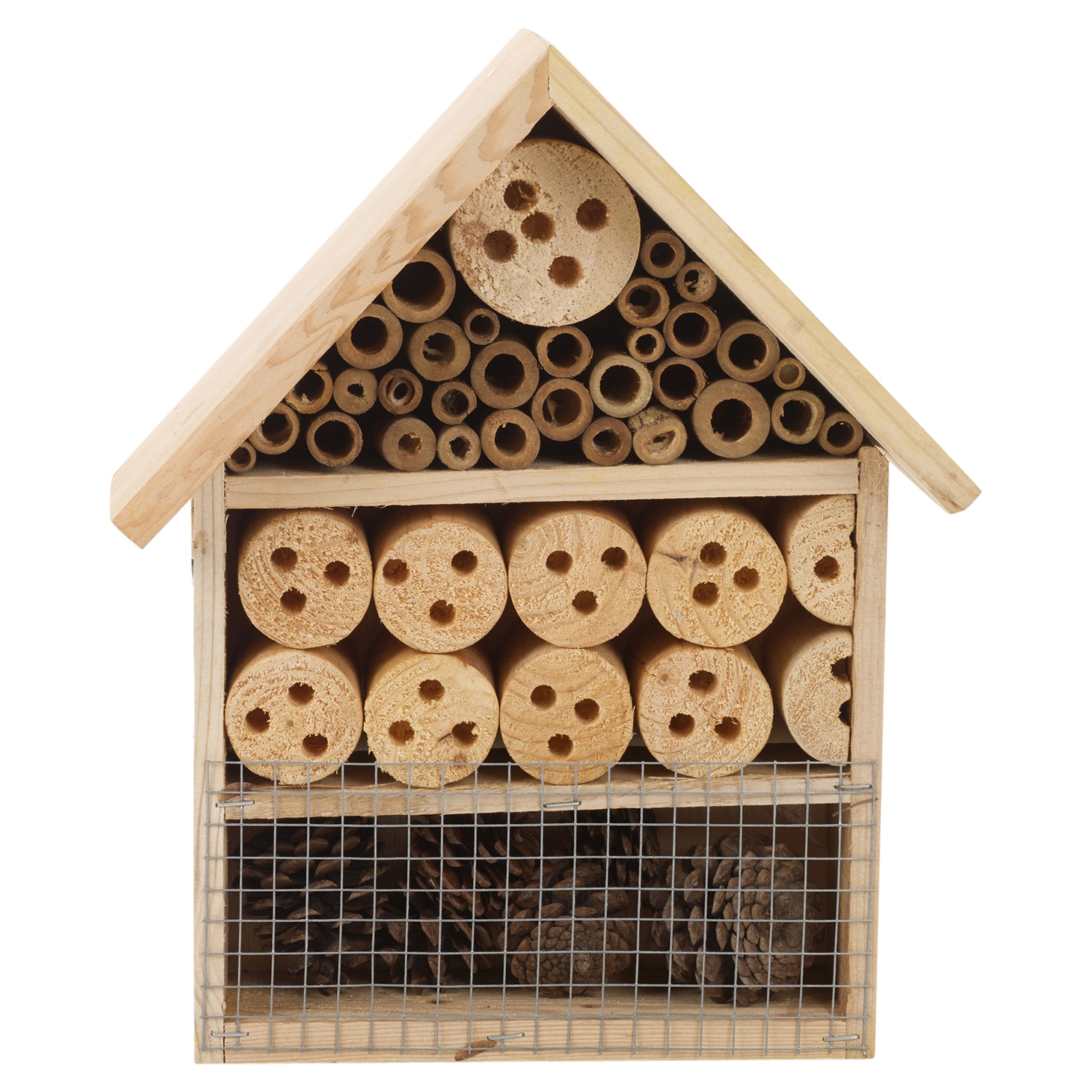 Wooden Insect Bug Hotel House Wood Garden Shelter Box Roof Coloured ...