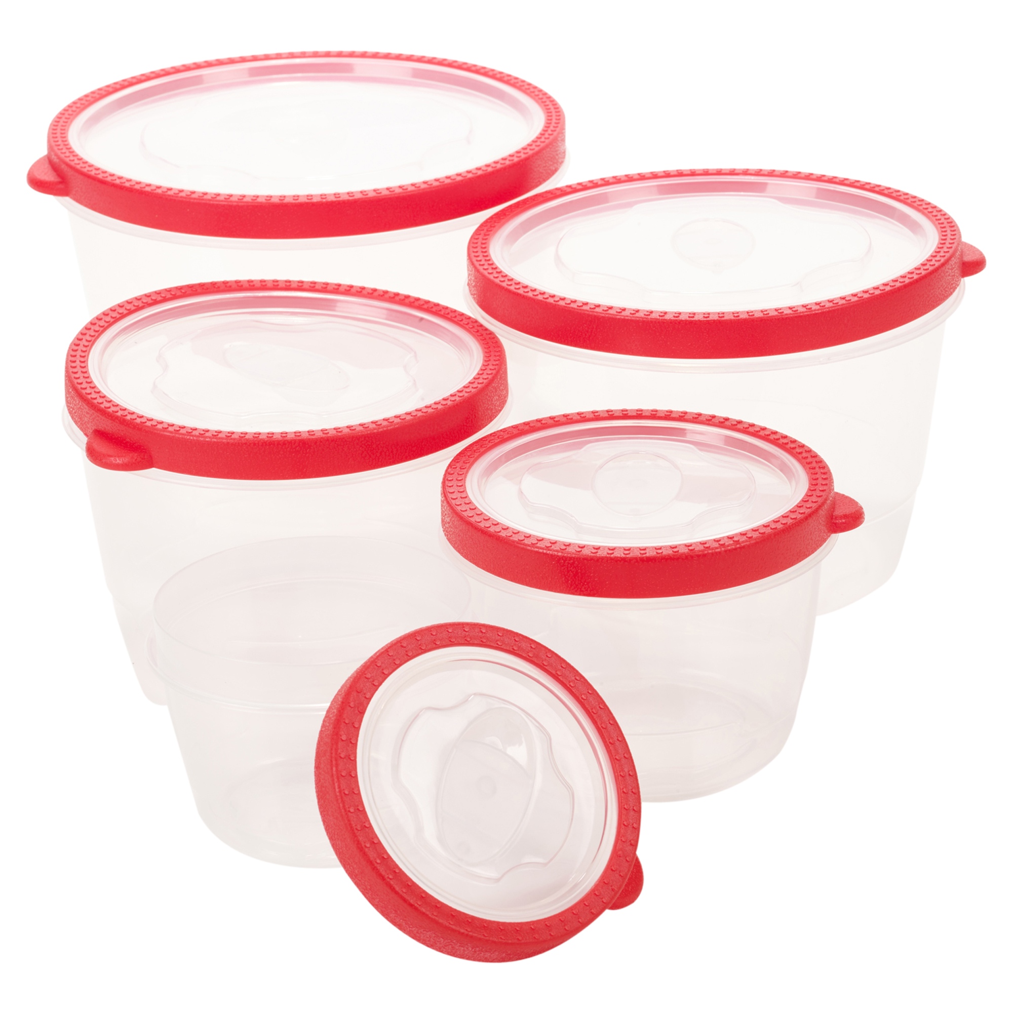 5 Plastic Food Storage Box Containers & Lids Set Microwave Dishwasher