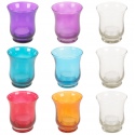 Arti Casa 3pc Coloured Glass Hurricane With Tea Light [547237]