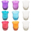 Arti Casa 3pc Coloured Glass Hurricane With Tea Light [547237]