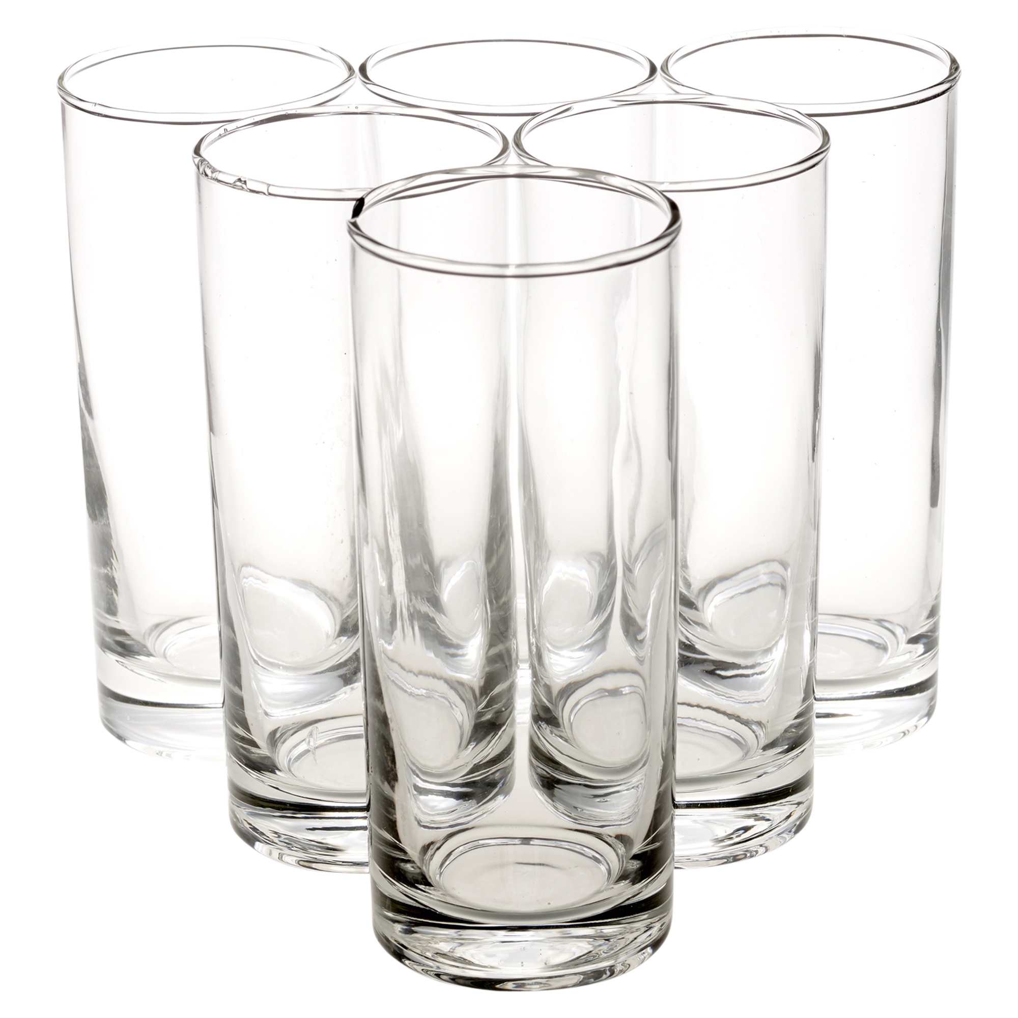 6 x 35cl Tall Classic Hi Ball Drinking Water Glasses Gift Box Set