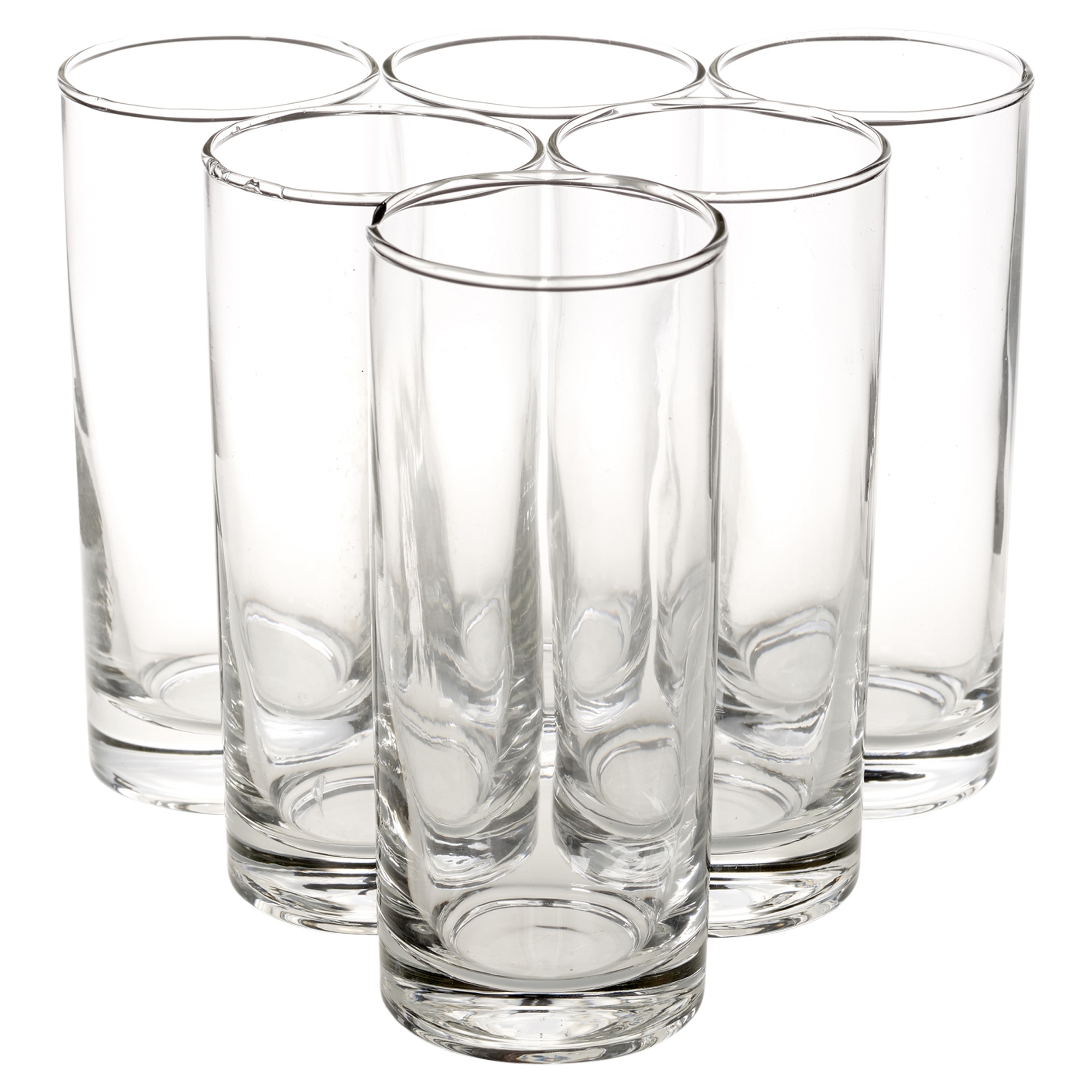 6 x 35cl Tall Classic Hi Ball Drinking Water Glasses Gift Box Set