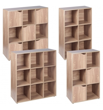 Wooden 6 Cubed Storage Units (Oak)[126359]