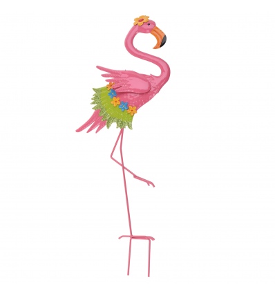 Decorative Metal Hula Skirt Flamingo [144307]