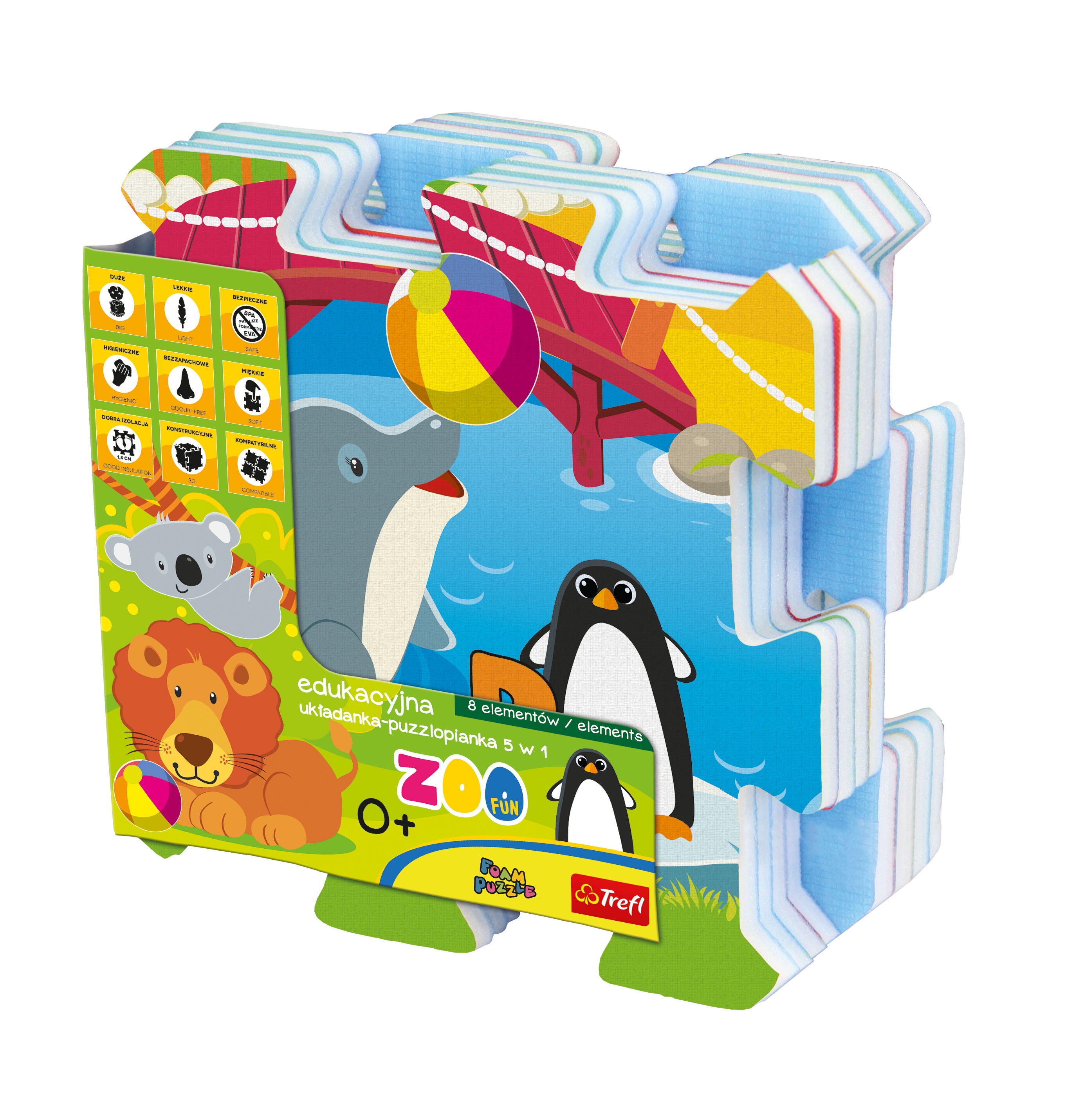 Trefl 8 Piece Baby Kids Infant Soft Foam Floor Mat Zoo Fun Jigsaw Puzzle NEW eBay