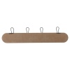 MDF 4 hook Coat Rack 59x9cm [233650]