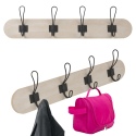 MDF 4 hook Coat Rack 59x9cm [233650]