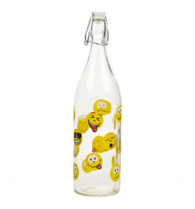 1L Decorated Glass Bottle